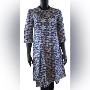 Marni blue white print dress